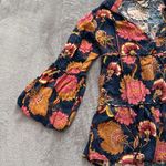 Jaase Bell Hippie Sleeve Pink Blue Floral Boho Hippie Top/Blouse Size Medium Photo 2