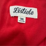 Listicle  Rowan Red Tie Romper Medium Bell Sleeve Photo 7