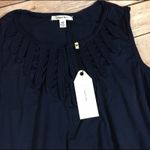 Sophie Max  Womens Tank Top Size XS Germaine‎ Trapeze Navy Blue Swing NEW Photo 6