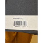 Mac Duggal  Draped Satin Slit Gown Size 12 Marigold Platinum Ruched 26585‎ Photo 5