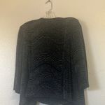 Black Textured dressy top one piece two piece look nwt large Photo 2