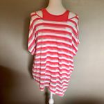 Lane Bryant  Striped Tank and T-Shirt Womens 14/16 Used One Piece Salmon Photo 3