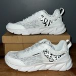 FASHION women’s casual walking shoes black white mesh layer over animal print Size 8 Photo 7