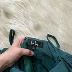 Lulus LULU’S Turn The Spotlights On Forest Green Satin Culotte Jumpsuit Photo 7