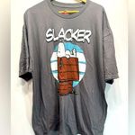 Peanuts Snoopy “Slacker” Gray 100% Cotton Crewneck T Photo 0