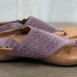Vionic Lilac Purple Laser Cut Leather Nikki Back Strap Sandals Sz.10 Photo 8