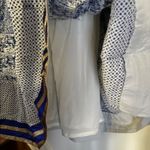 Blue and White Patterned Dress Size XL Photo 4