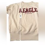 American Eagle American Eagle Cream & Burgundy Let Love Shine Pullover Sweater Sz XS NEW Photo 8