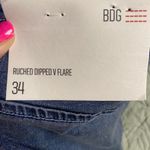 BDG  Ruched Dipped V Flare Blue Stretch Jeans NWT Size 34 Urban Outfitters New Photo 6