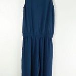 CAbi French Navy Elastic Drawstring Waist Jumpsuit #303, Size XS Photo 0