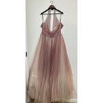 Mac Duggal Multicolor Glitter Ombre Halter Neck Ballgown in Charcoal Ombre US 14 Photo 6