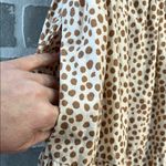 FASHION JACKSON THE DROP WOMENS POLKA DOT TAN AND BROWN MIDI DRESS SIZE SMALL Photo 4