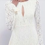 Free People NWOT Teen Witch Ivory Lace Mini Dress Photo 0