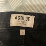 AGOLDE Criss Cross Asymmetrical Denim Mini Skirt in Pivot Black Jean Size 28 Photo 8