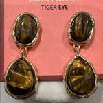House of Harlow 1960 | Tiger Eye Drop Earrings Gold Photo 2