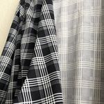 Tiffany and Grey Black White Plaid Kimono Cardigan Drape Open Front 3/4 Sleeves Photo 2