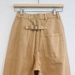 Free People NWT Sandrine Rose The Fred Pleated Baggy Jeans Tan Khaki Size 24 Photo 7