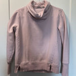 Athleta Cowl Neck Pink Blush Sweatshirt Pullover Slight Crop Athleisure Heavy S Photo 0