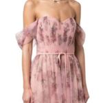 MARCHESA NOTTE Bridesmaid Blush Pink Floral Tulle Long Maxi Gown Dress 14 ($325) Photo 2