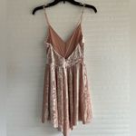Urban Outfitters Baby Pink Velvet Romper Photo 2