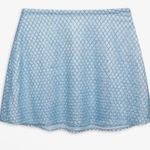 For Love & Lemons NWT Glitter Grid Minitter Grid Mini Skirt Blue Size Large Photo 4