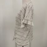 Bohme  White & Grey Tie Scoop Neck Blouse Photo 3