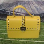 Badgley Mischka  yellow handbag vegan leather Photo 0