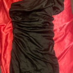 DO+BE  Black Dress One-Shoulder Mini Photo 0