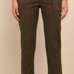 Lulus | Leo Olive Green Paperbag Tie-Waist Cropped Pants in Green Photo 0