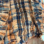 Anthropologie Verb By  Plaid Ruffled Tank in Mixed Orange Size Small Photo 3