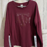 Texas A&M Women Lightweight Sweatshirt Large Red Victoria's Secret PINK Logo Photo 0