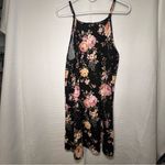 Wallflower‎ Womens Size XXL Black and Floral Pattern Flowy Midi Sleeveless Dress Photo 1