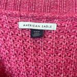 American Eagle Oversized V Neck Pink Sweater Photo 4