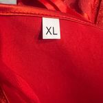 Red Satin Corset with Matching Thong New Lace Up Zip Floral Bustier Bodice XL Photo 4