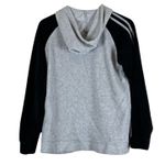 Disney  Hoodie Womens M Gray Black Mickey Mouse Snowflake Embroidered Retro 90s Photo 2