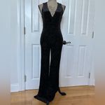 Forever 21 Velvet Pattern Black Jumpsuit Photo 1