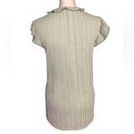 Very cute top white light green stripes with ruffle neckline has no tag Szmed/lg Size undefined Photo 3