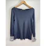 Loft Sweater Boatneck Gray Size Medium Office Long Sleeve Shirt Photo 3