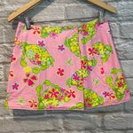 Lilly Pulitzer  Pink & Blue San Diego Zoo Reversible Wrap 90's Skirt Size 2 Photo 4