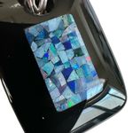 Jay King DTR Sterling Silver Black Agate & Micro Opal Mosaic Pendant Photo 4
