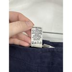 Max Studio 100% Linen Pant NEW Women 0 Navy Blue Straight Leg Minimalist Mature Photo 3