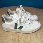 VEJA  Women’s V-12 White Green Leather Sneakers Lace Up Causal Shoes Size 6 Photo 1
