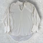 Equipment  Femme Womens Janelle White‎ Silk Tie Neck Blouse Shirt Sz S Photo 3