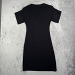 Calvin Klein Calvin Klein Sweater Dress Black Short Sleeve Knit Ribbed Scoop Neck Size Small Photo 3