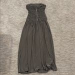 Tibi  Drapey Jersey Ruched Strapless Dress Photo 4