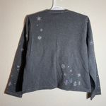 Vintage Christina Rotelli Christmas‎ Cardigan Sweater Gray Size M Photo 4