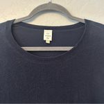 Anthropologie Seen Worn Kept navy blue sweater with layered peekaboo hem small Photo 2