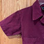 Big Bud Press Short Sleeve Cotton Twill Utility Jumpsuit in Cranberry‎ Size XXS Red Photo 7