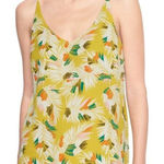 Banana Republic  Tropical‎ Feather Yellow tank Top SZ S Photo 0