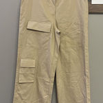 Princess Polly Women’s Beige Cepora Cargo Wide Leg Pants With Pockets- size 4 Photo 0